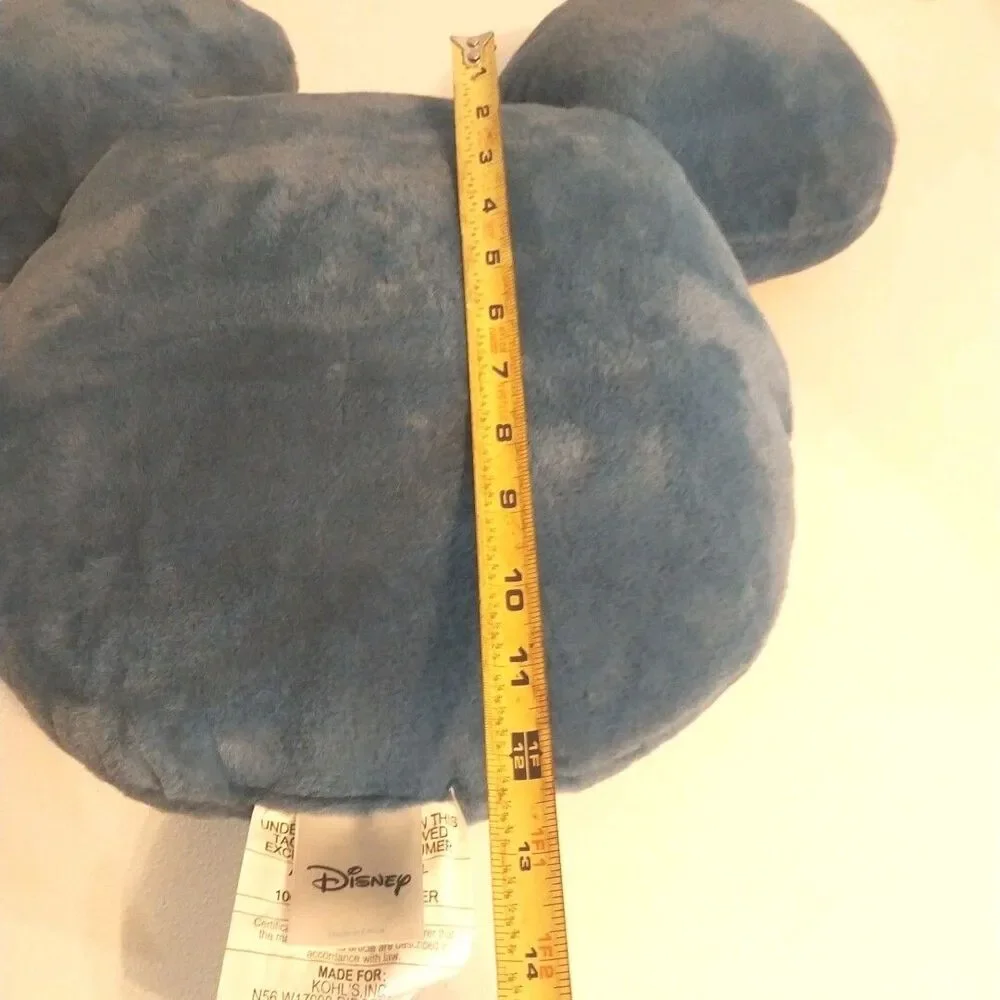 Disney Mickey Mouse Head Plush Throw Pillow Blue Accent Decor